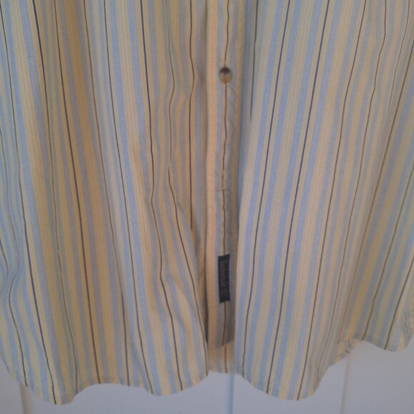 Timberland yellow blue men lg button down short sleeve - Picture 13 of 14